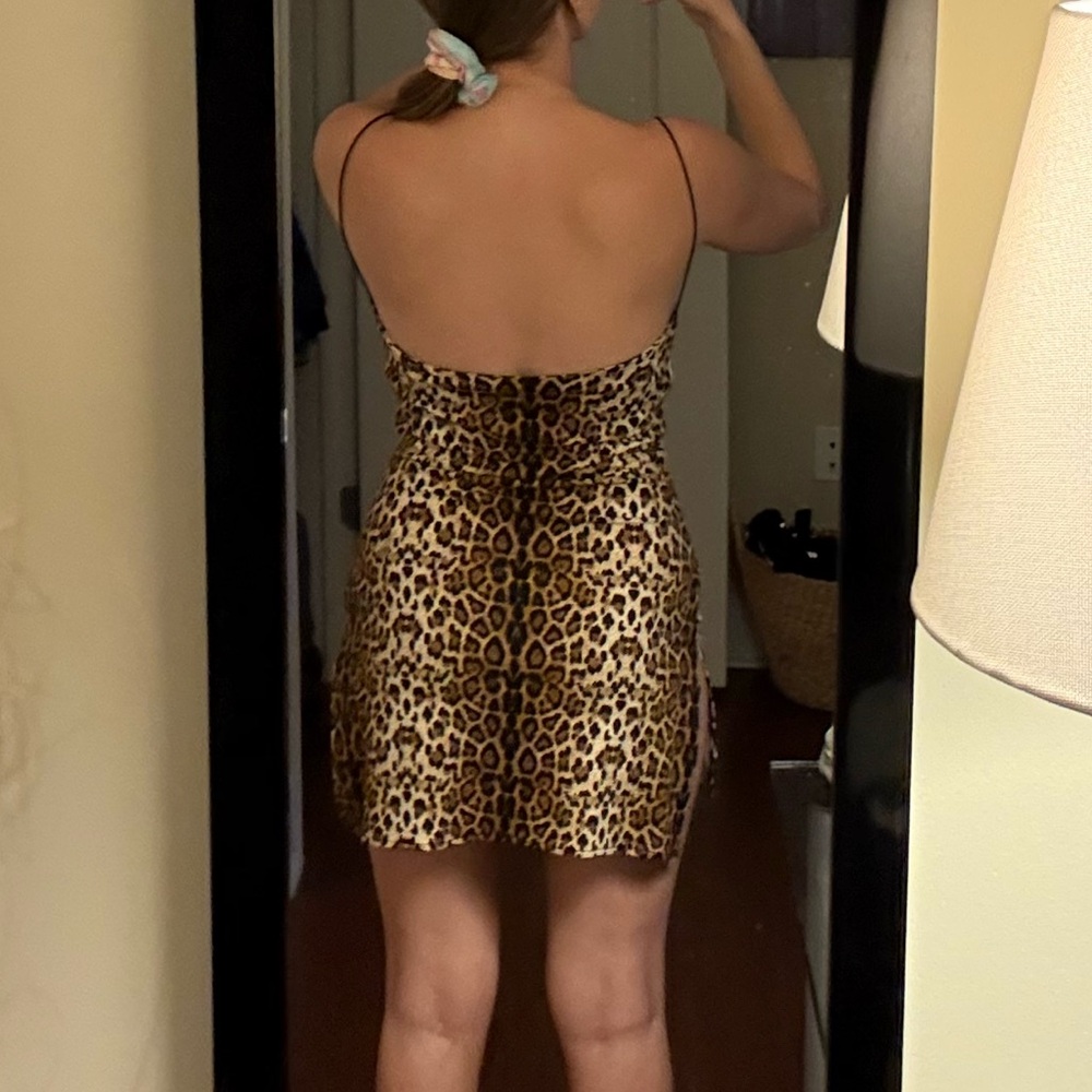 Leopard Print Mini Dress - Picture 3 of 4